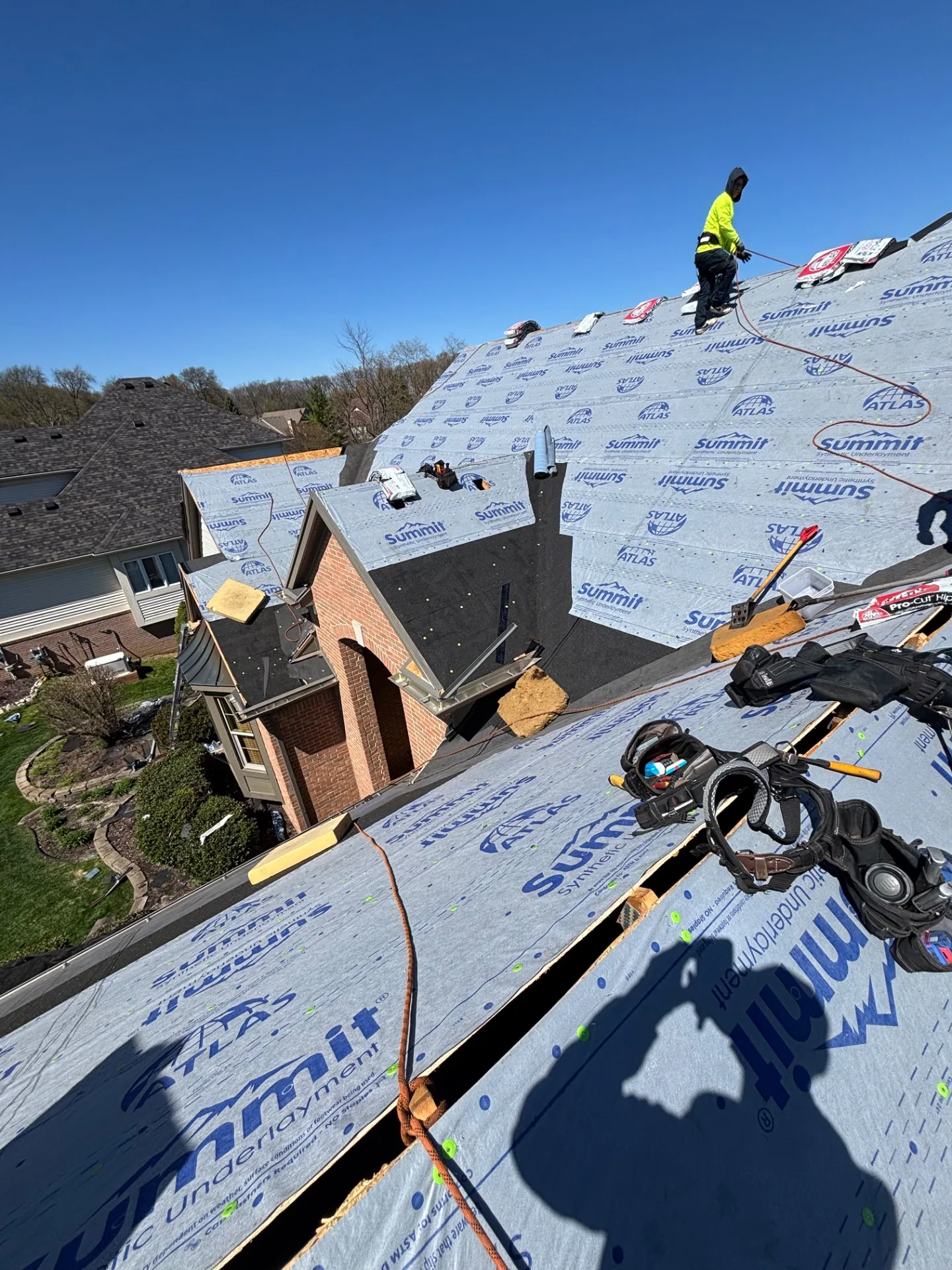 Roof Replacement in Commerce Township with Atlas Pinnacle Pristine Weathered Wood shingles — photo 1 of 8