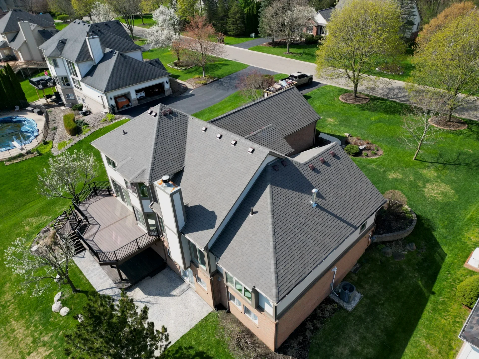 Roof Replacement in Commerce Township with Atlas Pinnacle Pristine Weathered Wood shingles — photo 8 of 8