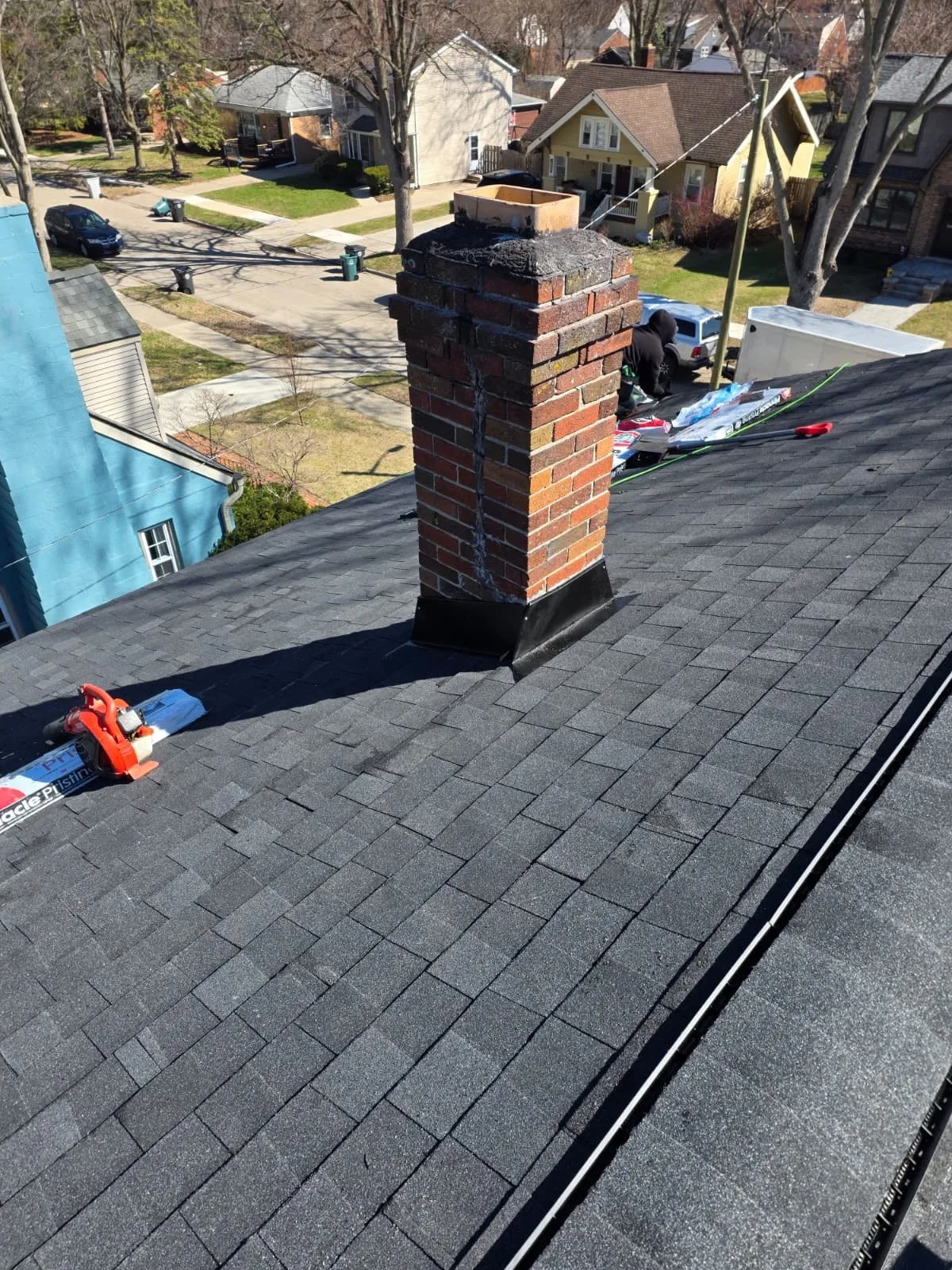 Roof Replacement in Oak Park with Atlas Pinnacle Pristine Black Shadow shingles — photo 7 of 16