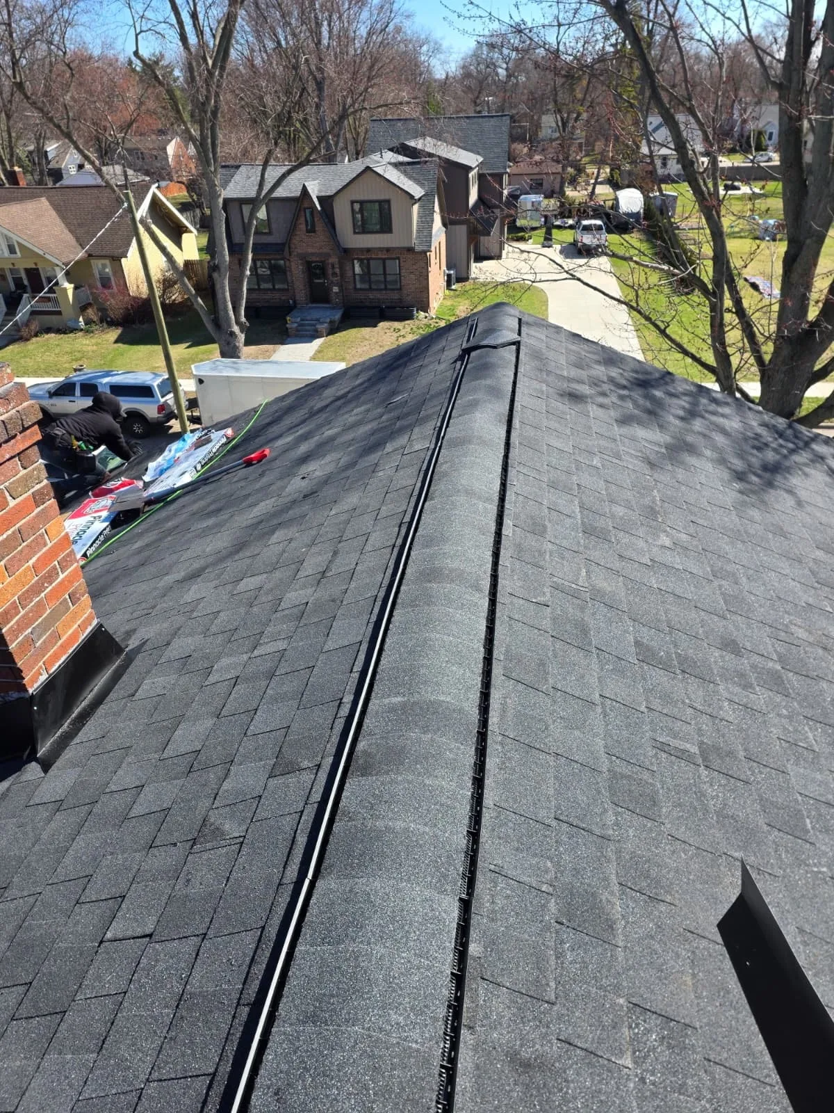 Roof Replacement in Oak Park with Atlas Pinnacle Pristine Black Shadow shingles — photo 5 of 16