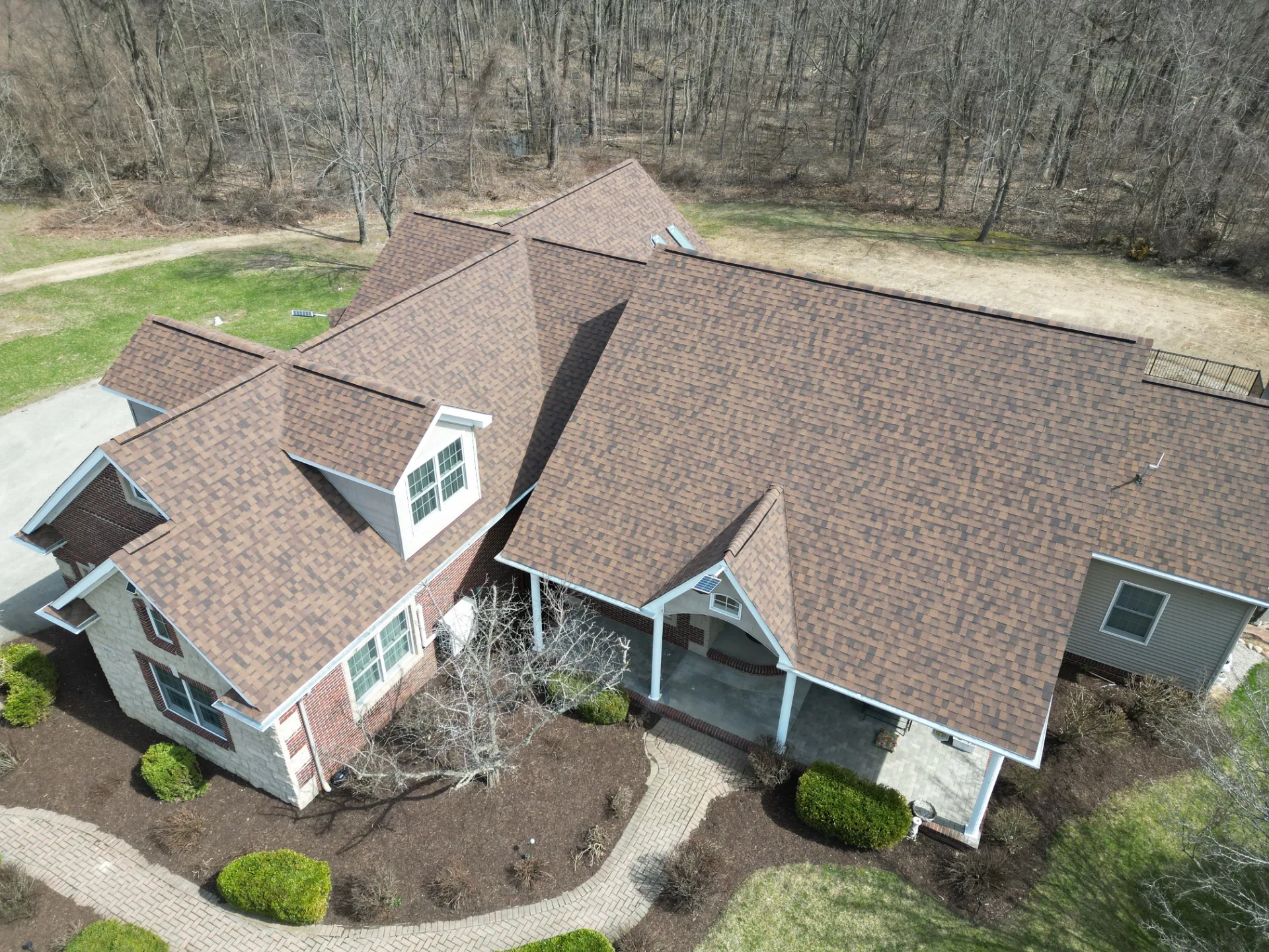 Roof Replacement in Leonard with Atlas Pinnacle Pristine Burnt Hickory shingles — photo 8 of 9