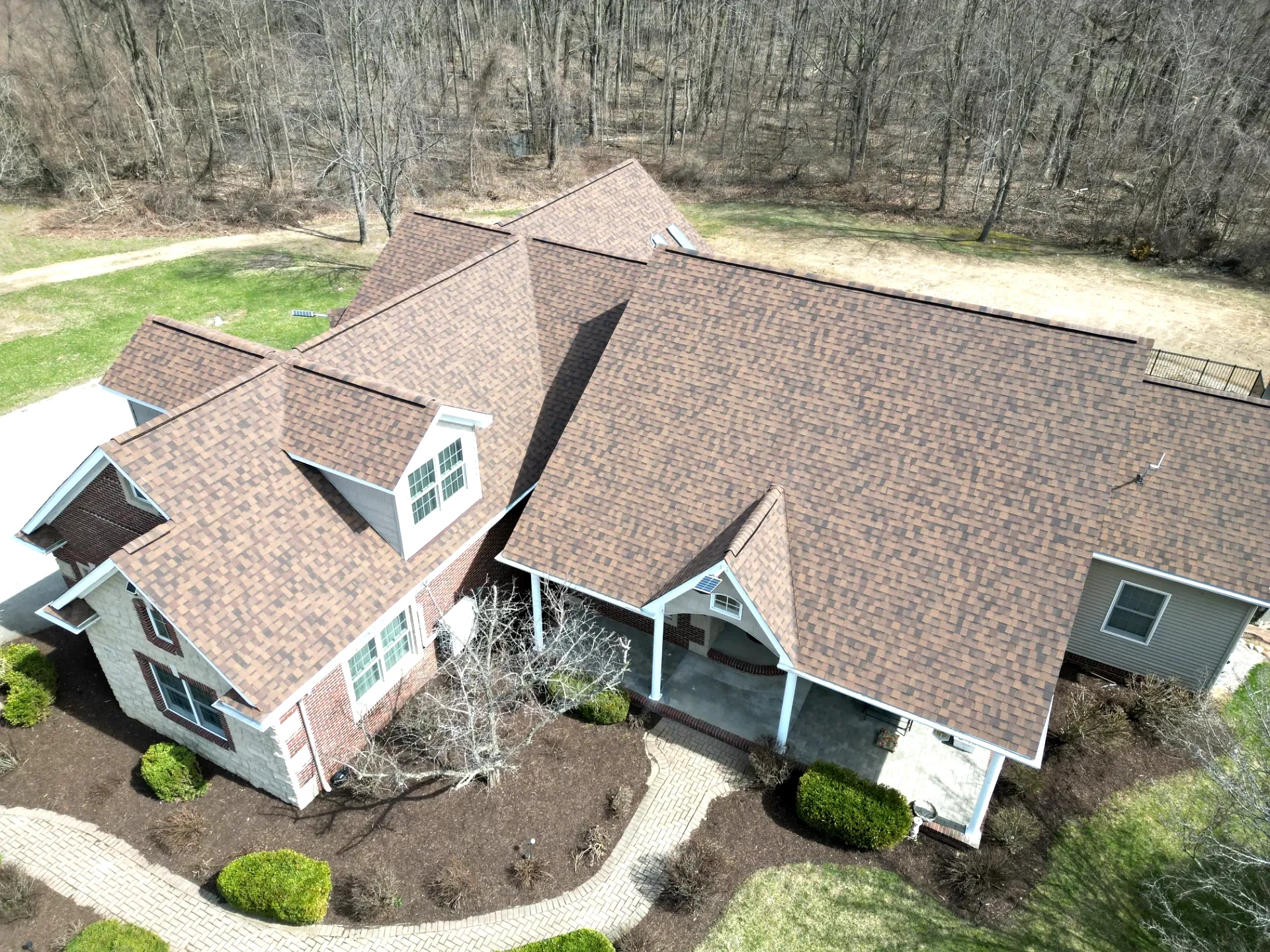 Roof Replacement in Leonard with Atlas Pinnacle Pristine Burnt Hickory shingles — photo 7 of 8
