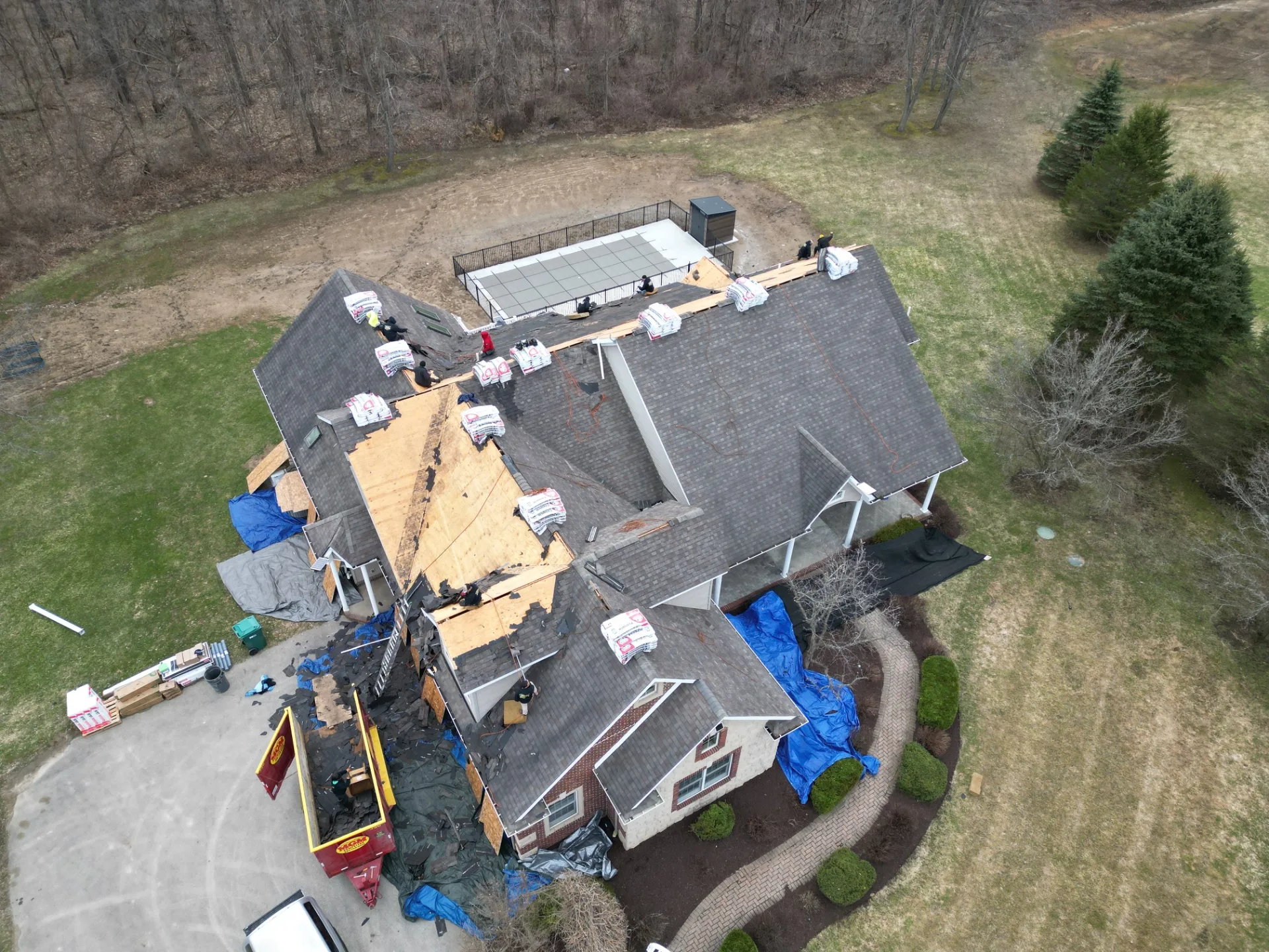 Roof Replacement in Leonard with Atlas Pinnacle Pristine Burnt Hickory shingles — photo 4 of 9