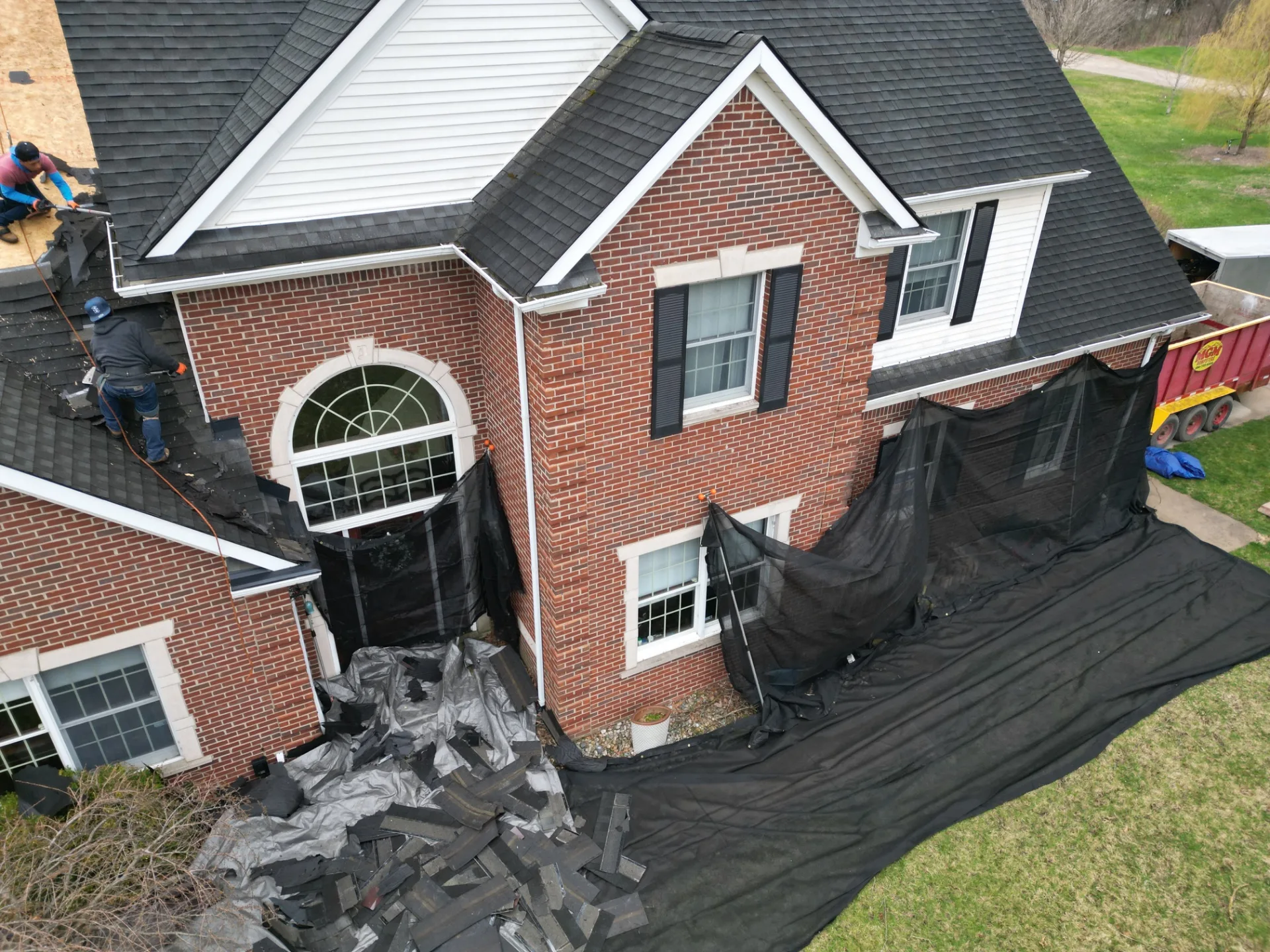 Roof Replacement in Leonard with Atlas Pinnacle Pristine Black Shadow shingles — photo 3 of 13