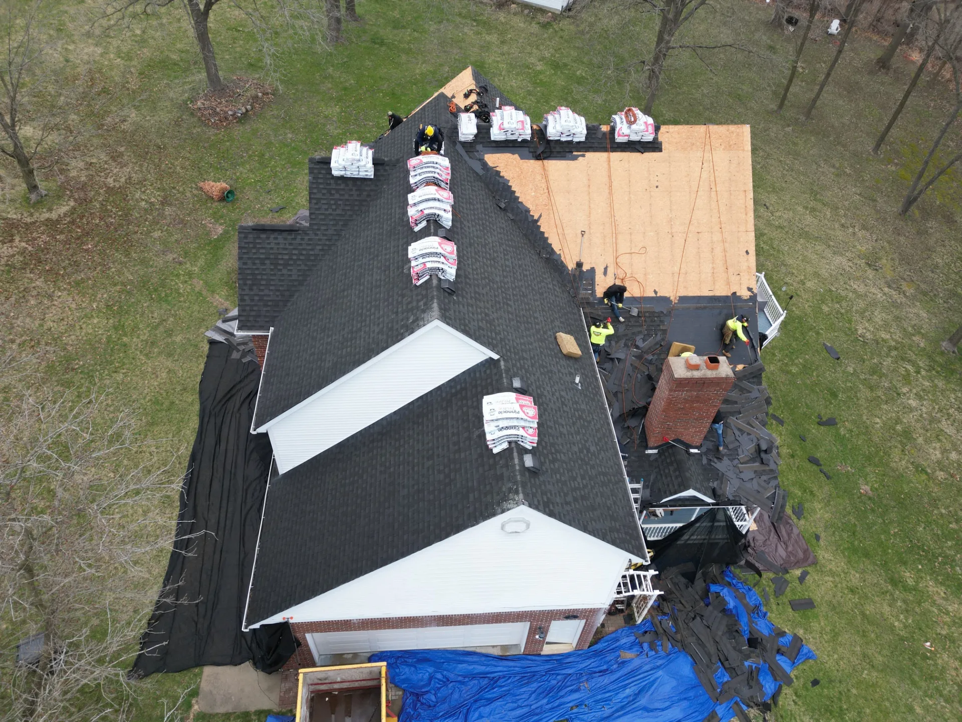 Roof Replacement in Leonard with Atlas Pinnacle Pristine Black Shadow shingles — photo 6 of 13